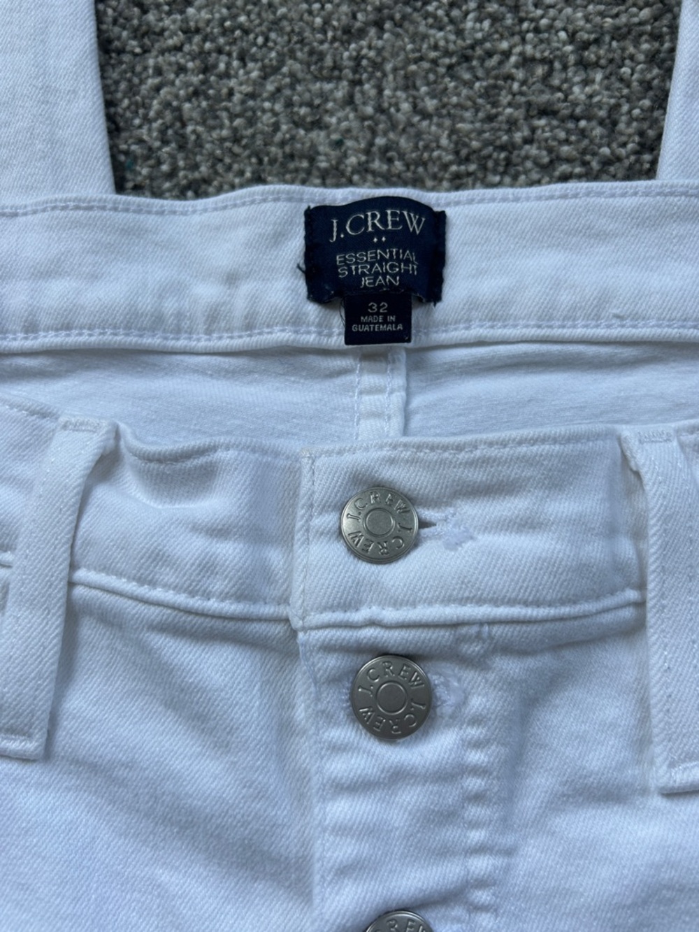 J. Crew Essential Straight Jean - White